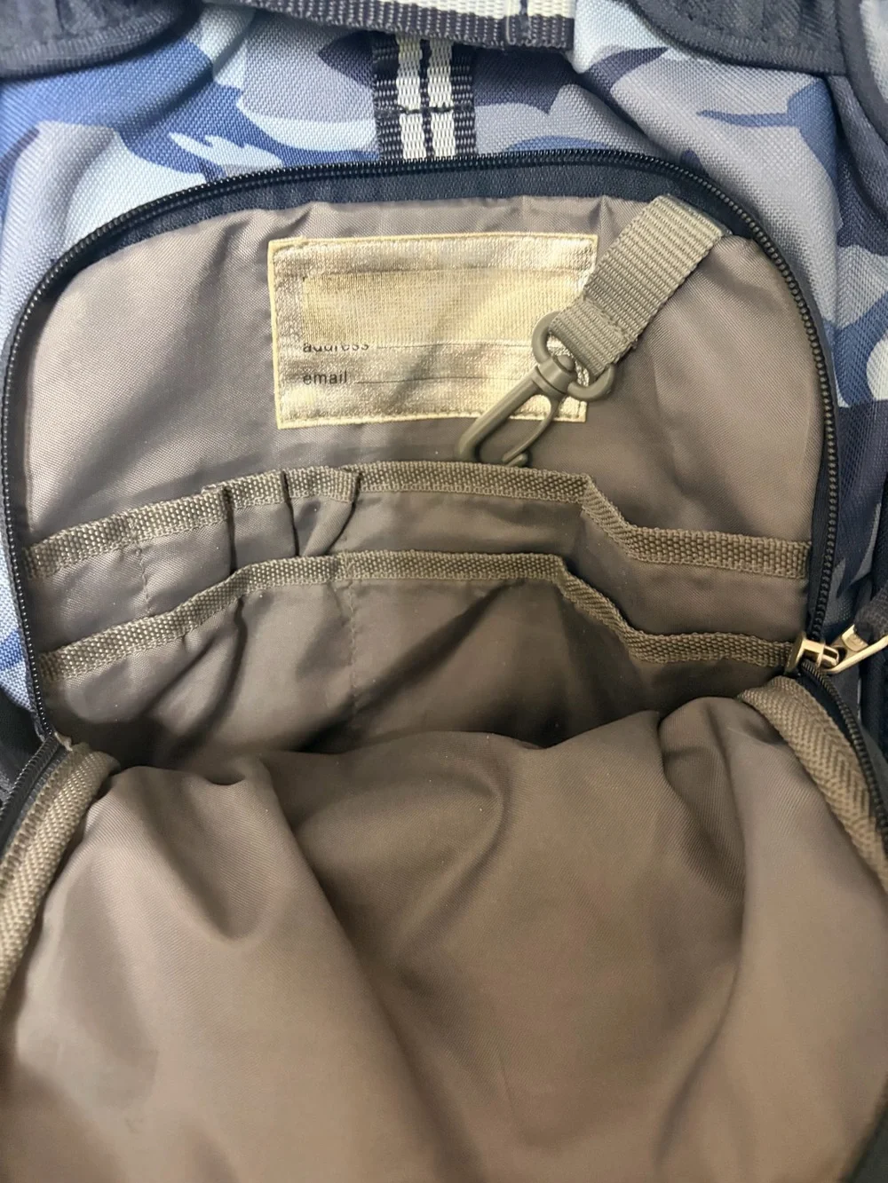 Pottery Barn Kids Blue Shark Camo Large Backpack